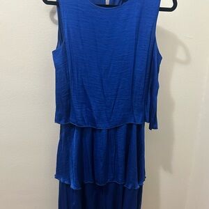Sam Edelman Royal Blue Sleeveless Tiered Maxi Dress